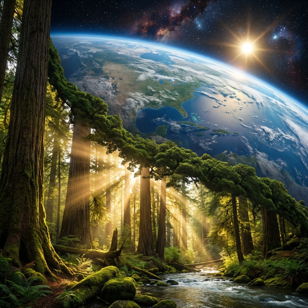 Planet Earth and Forest